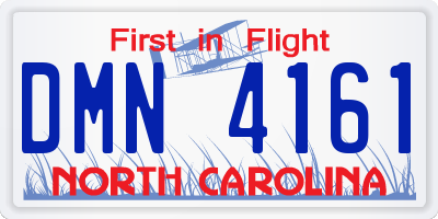 NC license plate DMN4161