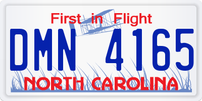 NC license plate DMN4165