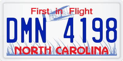 NC license plate DMN4198