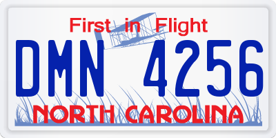 NC license plate DMN4256