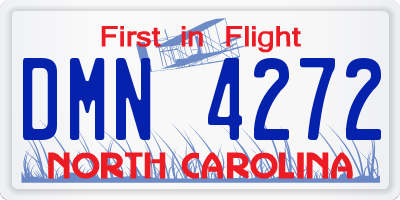 NC license plate DMN4272