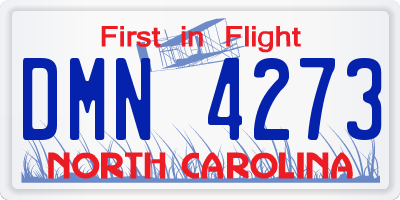 NC license plate DMN4273
