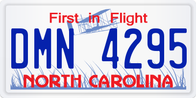 NC license plate DMN4295
