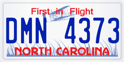 NC license plate DMN4373