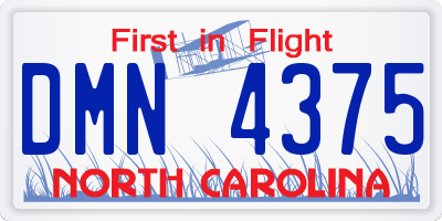 NC license plate DMN4375