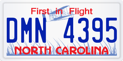 NC license plate DMN4395