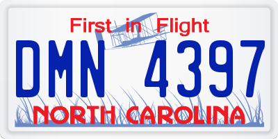 NC license plate DMN4397