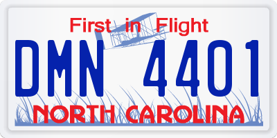 NC license plate DMN4401