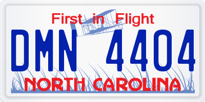 NC license plate DMN4404