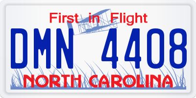 NC license plate DMN4408
