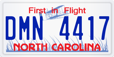 NC license plate DMN4417