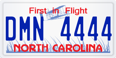 NC license plate DMN4444