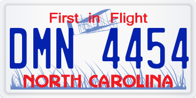 NC license plate DMN4454