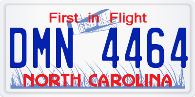 NC license plate DMN4464