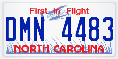 NC license plate DMN4483