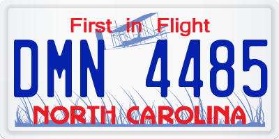 NC license plate DMN4485
