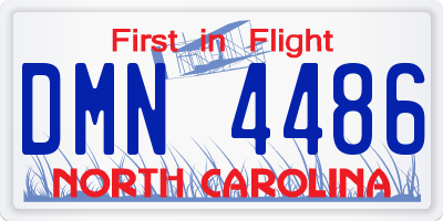 NC license plate DMN4486