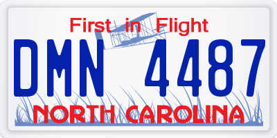 NC license plate DMN4487