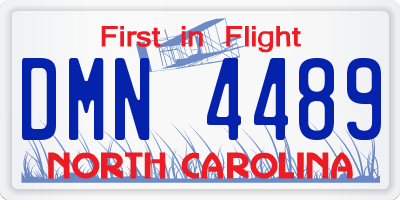 NC license plate DMN4489