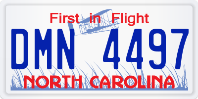 NC license plate DMN4497