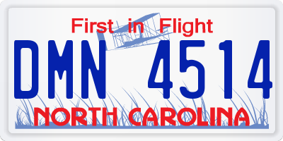 NC license plate DMN4514