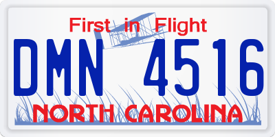 NC license plate DMN4516