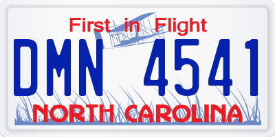 NC license plate DMN4541