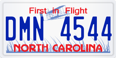 NC license plate DMN4544