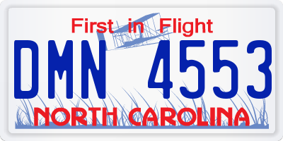 NC license plate DMN4553