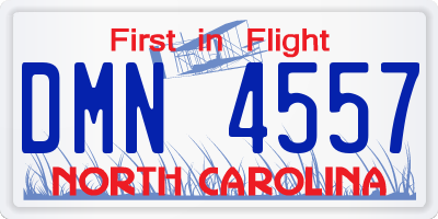 NC license plate DMN4557