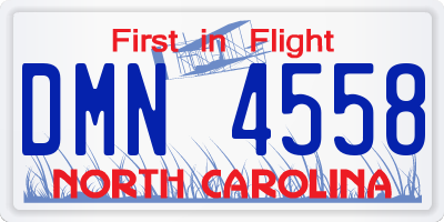 NC license plate DMN4558