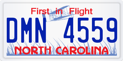NC license plate DMN4559