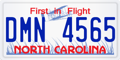 NC license plate DMN4565