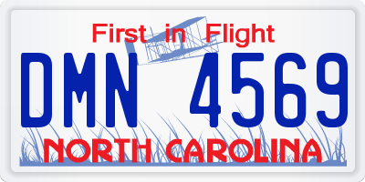 NC license plate DMN4569