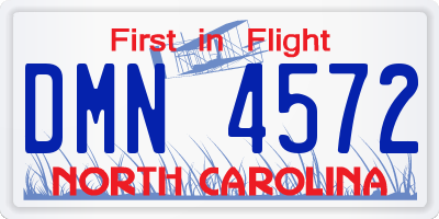 NC license plate DMN4572