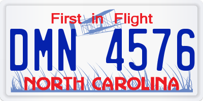 NC license plate DMN4576