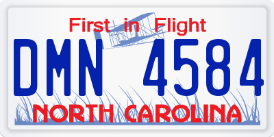 NC license plate DMN4584