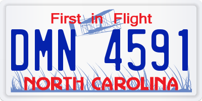 NC license plate DMN4591