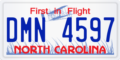 NC license plate DMN4597