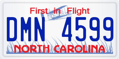 NC license plate DMN4599
