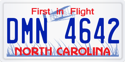 NC license plate DMN4642