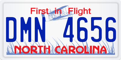 NC license plate DMN4656
