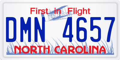 NC license plate DMN4657
