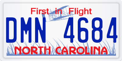 NC license plate DMN4684
