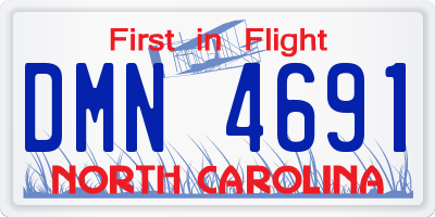 NC license plate DMN4691