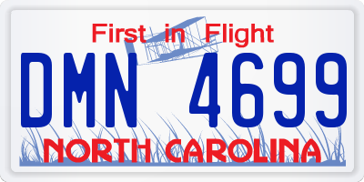 NC license plate DMN4699