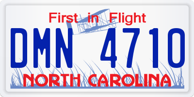 NC license plate DMN4710