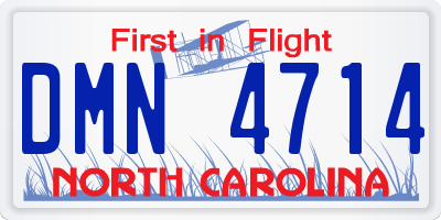 NC license plate DMN4714