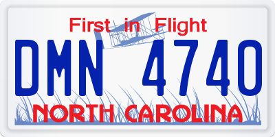 NC license plate DMN4740