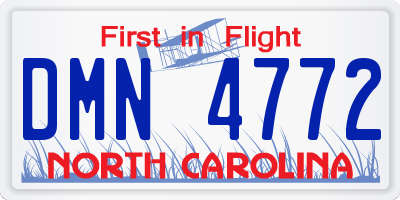 NC license plate DMN4772